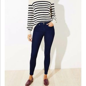 LOFT Cozy Denim Leggings Indigo - 27petite - NWT